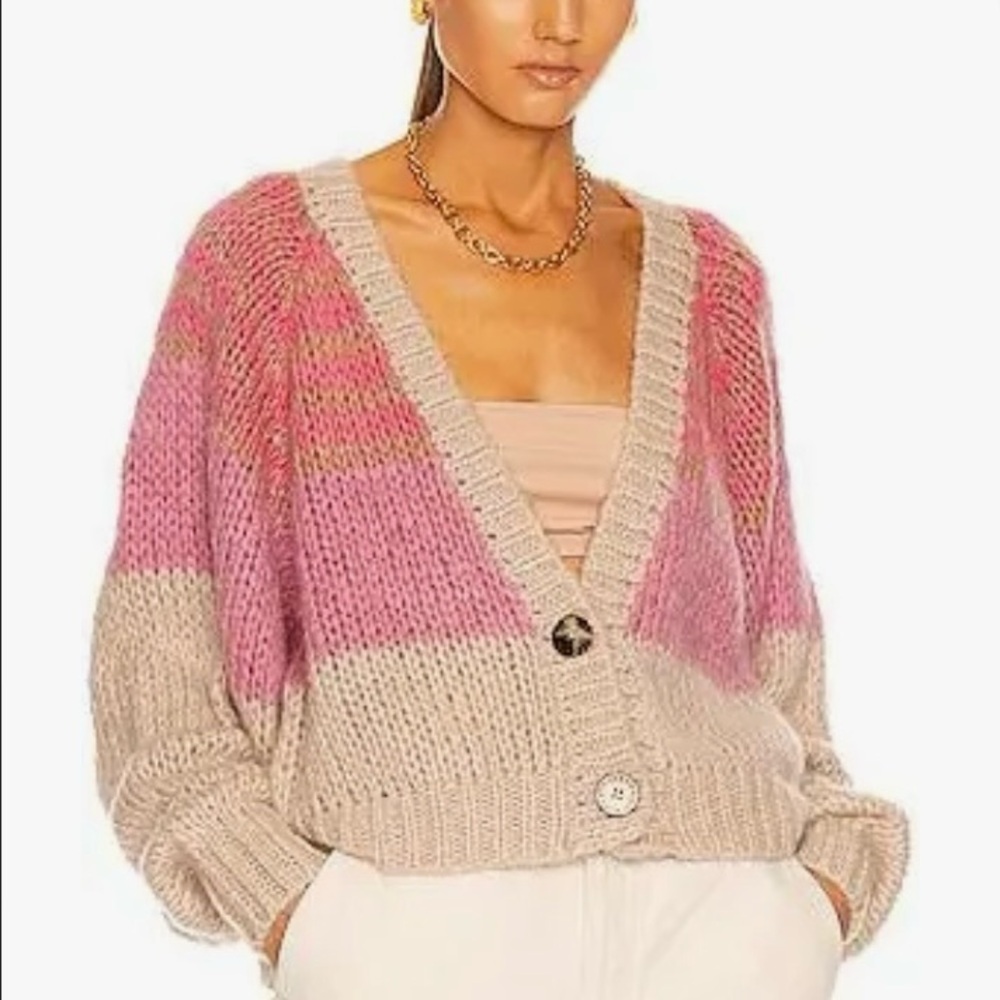 REMAIN “Esther”
Womens Striped Knit Cardigan Sweater